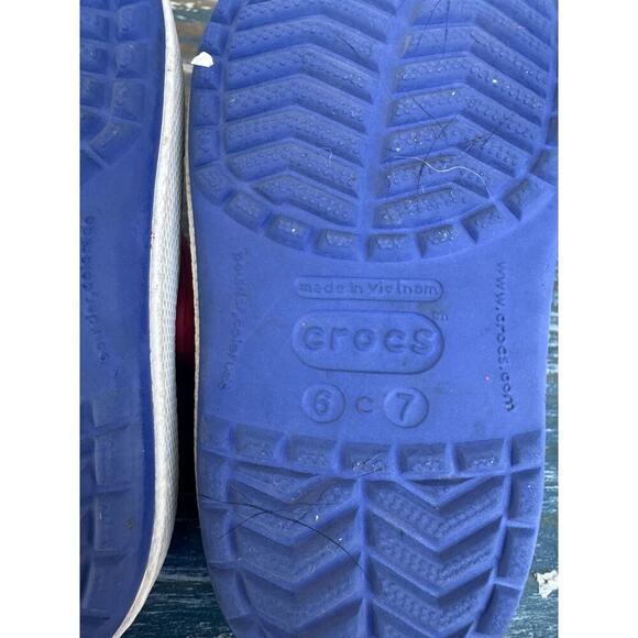 Crocs, Blue & Red Kids/Toddler shoes, size 6/7 - Picture 7 of 9